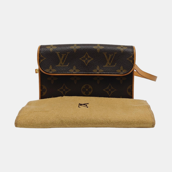 FLORENTINE Monogram Coated Canvas Brown