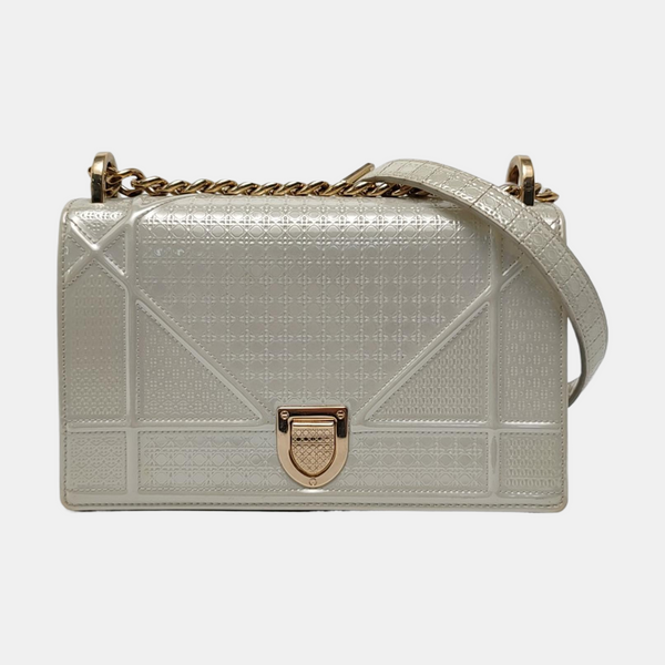 Diorama Small Cannage Calfskin Beige
