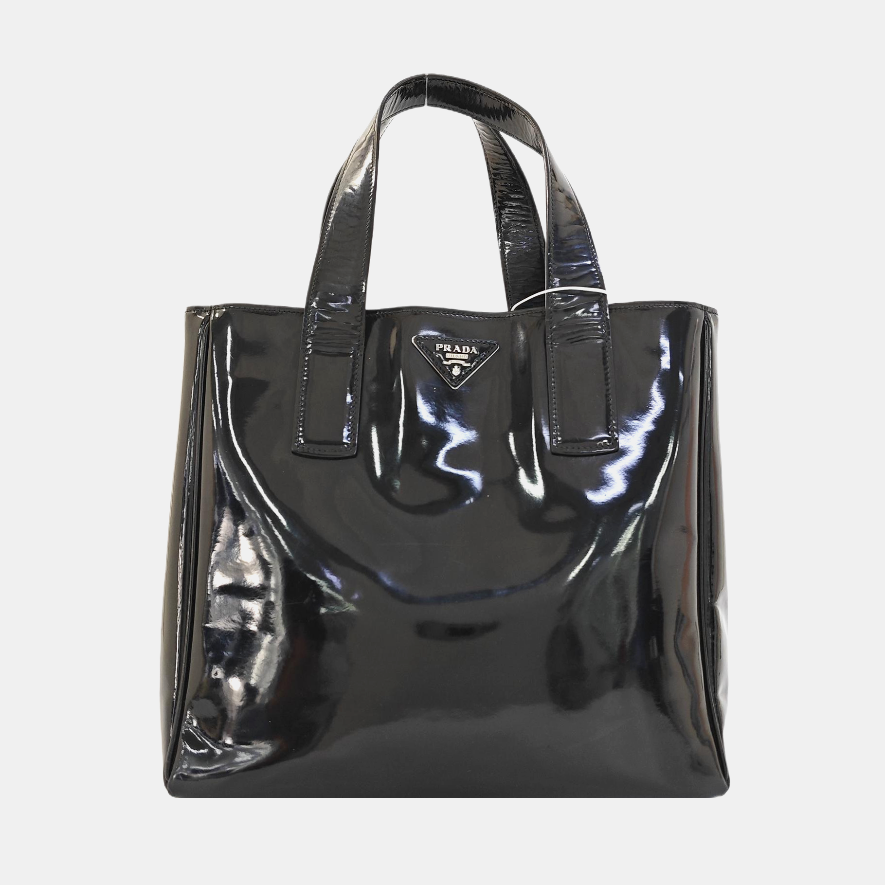 Patent Leather Tote Bag Black