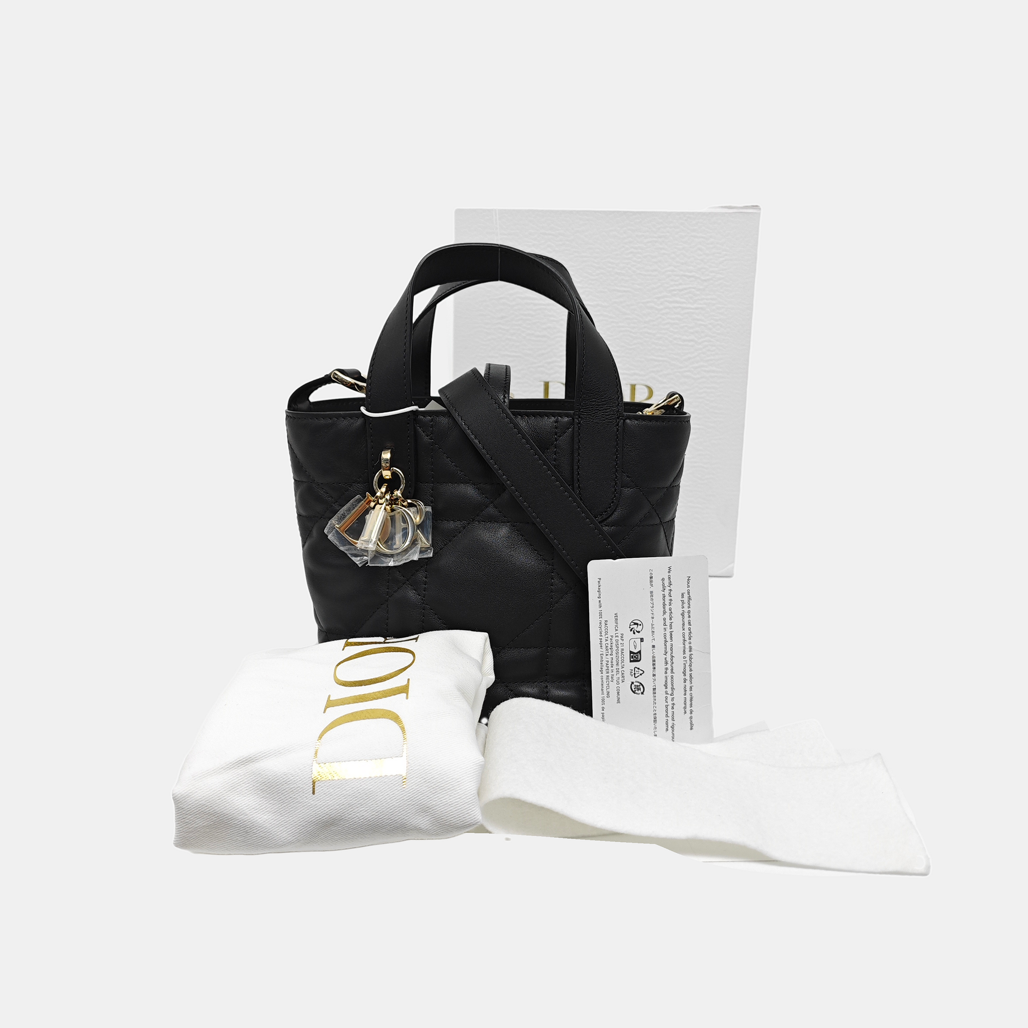 Toujours Nano Cannage Calfskin Black