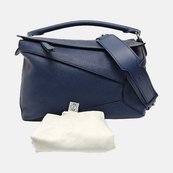 Puzzle Large Calfskin Blue