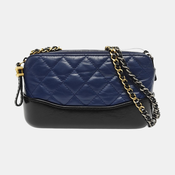 GABRIELLE Mini Quilted Calfskin Blue
