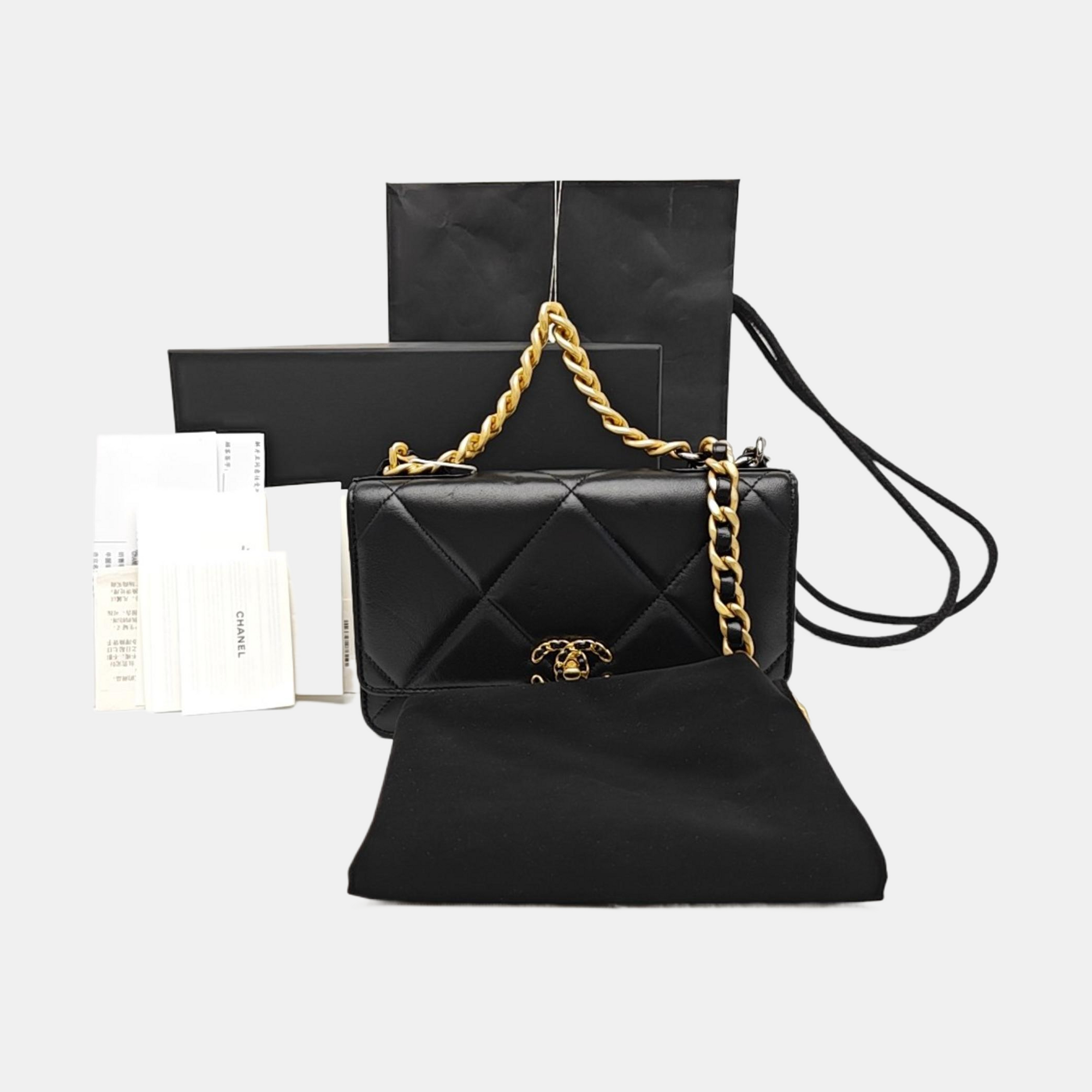 CHANEL 19 WOC Quilted Lambskin Gray