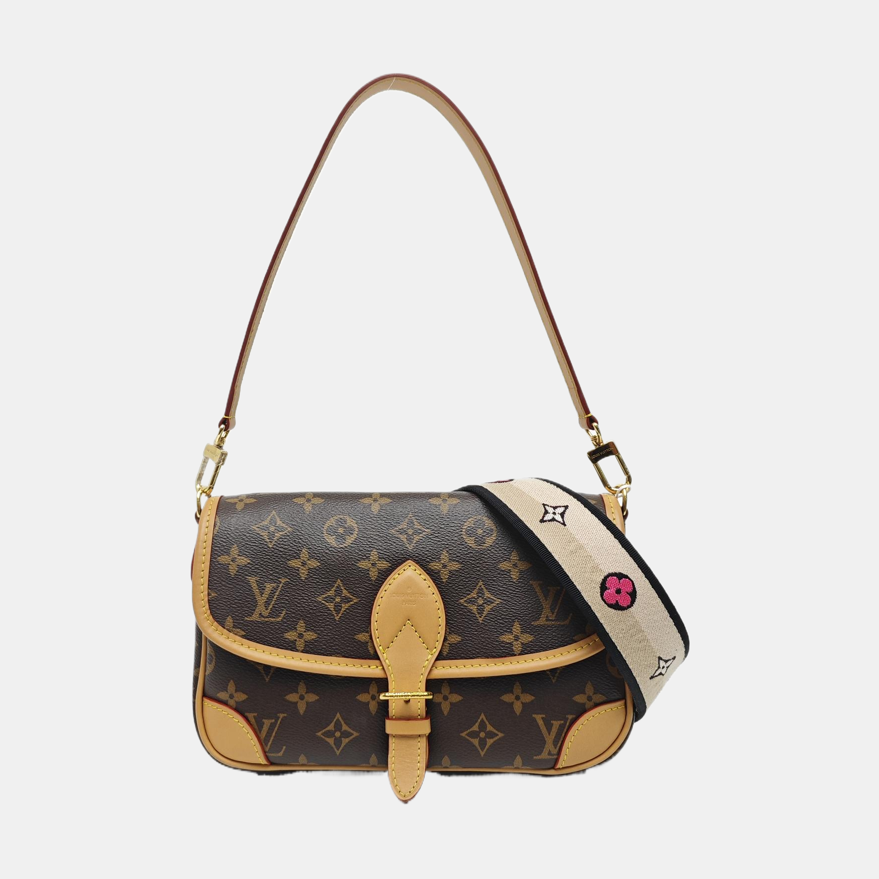 DIANE Monogram Coated Canvas Brown