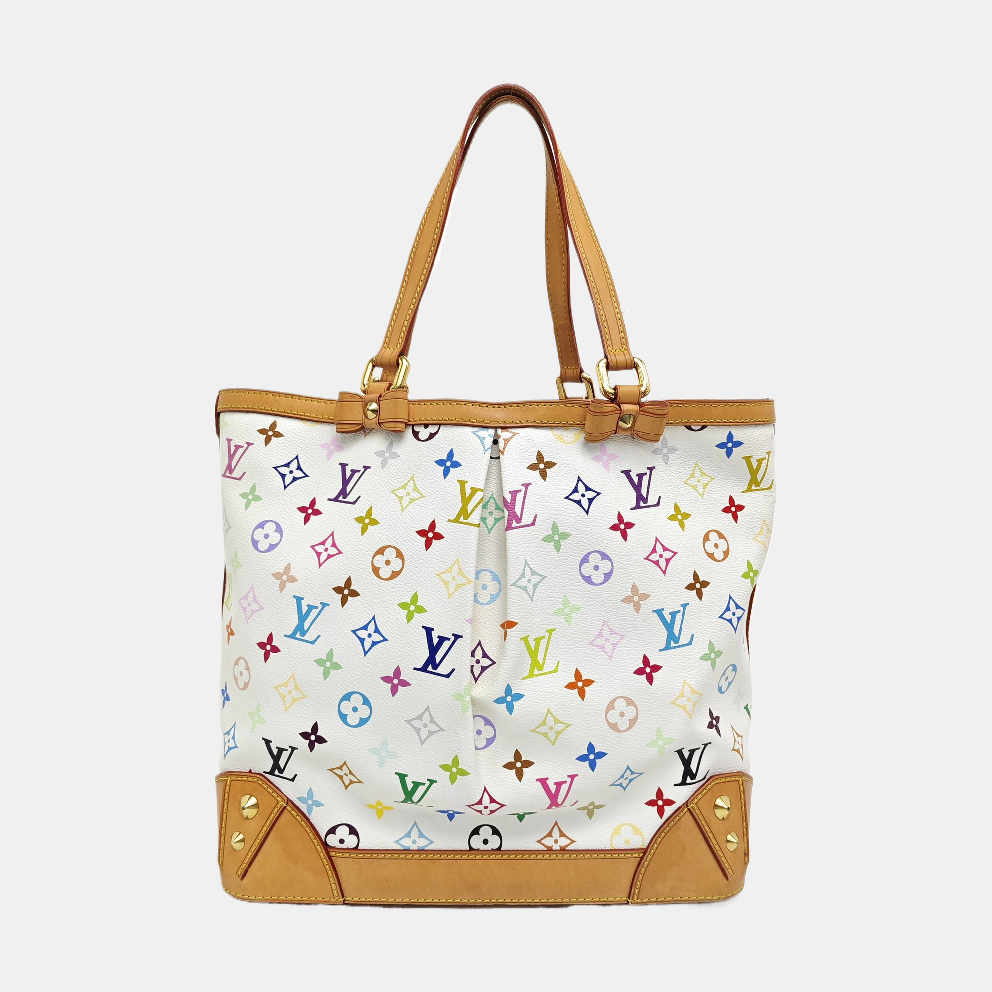 LV × TM SHARLEEN MM Monogram Coated Canvas White