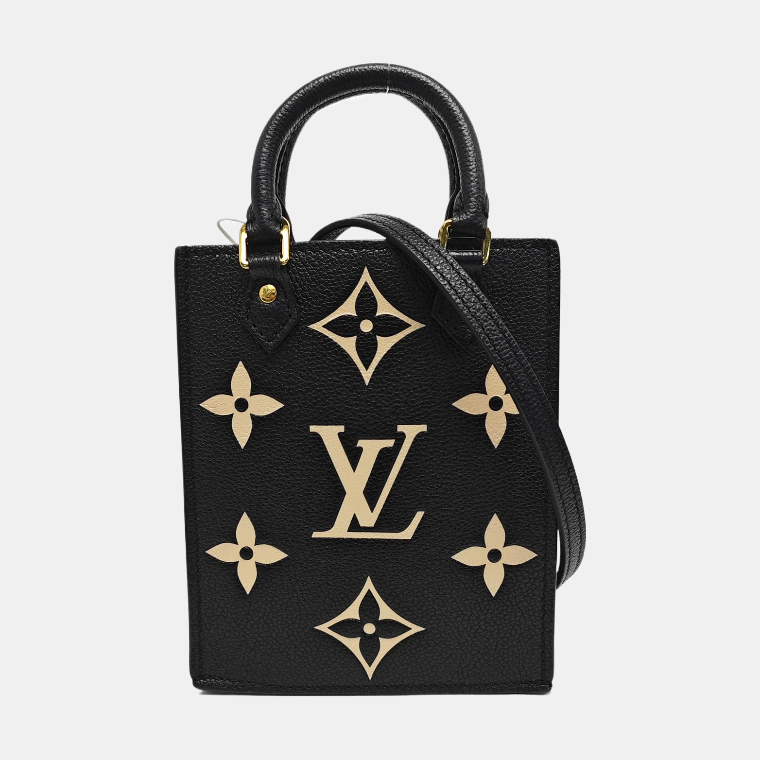 SAC PLAT Mini Monogram Calfskin Black