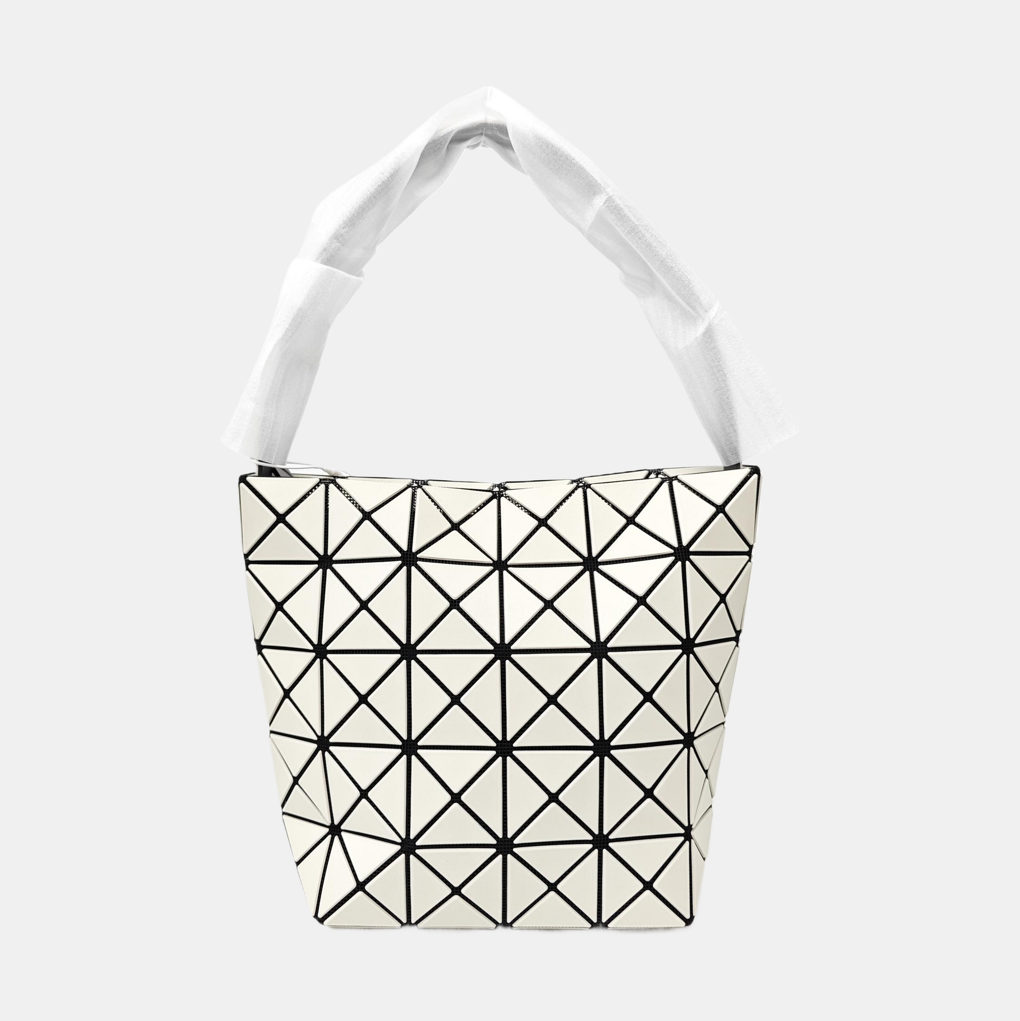 Special Material Bucket Bag Beige