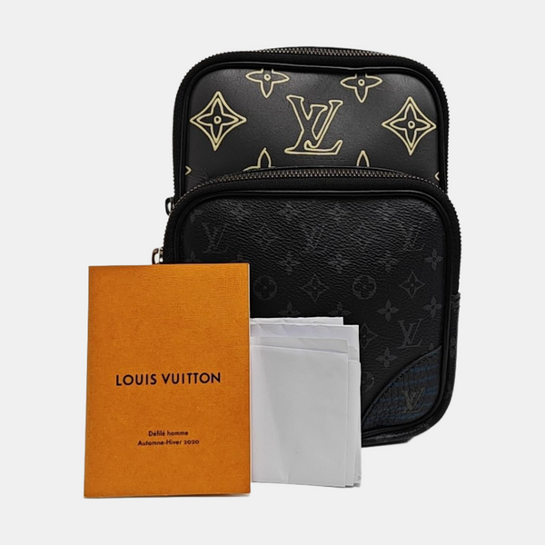 AMAZON Monogram Coated Canvas Black