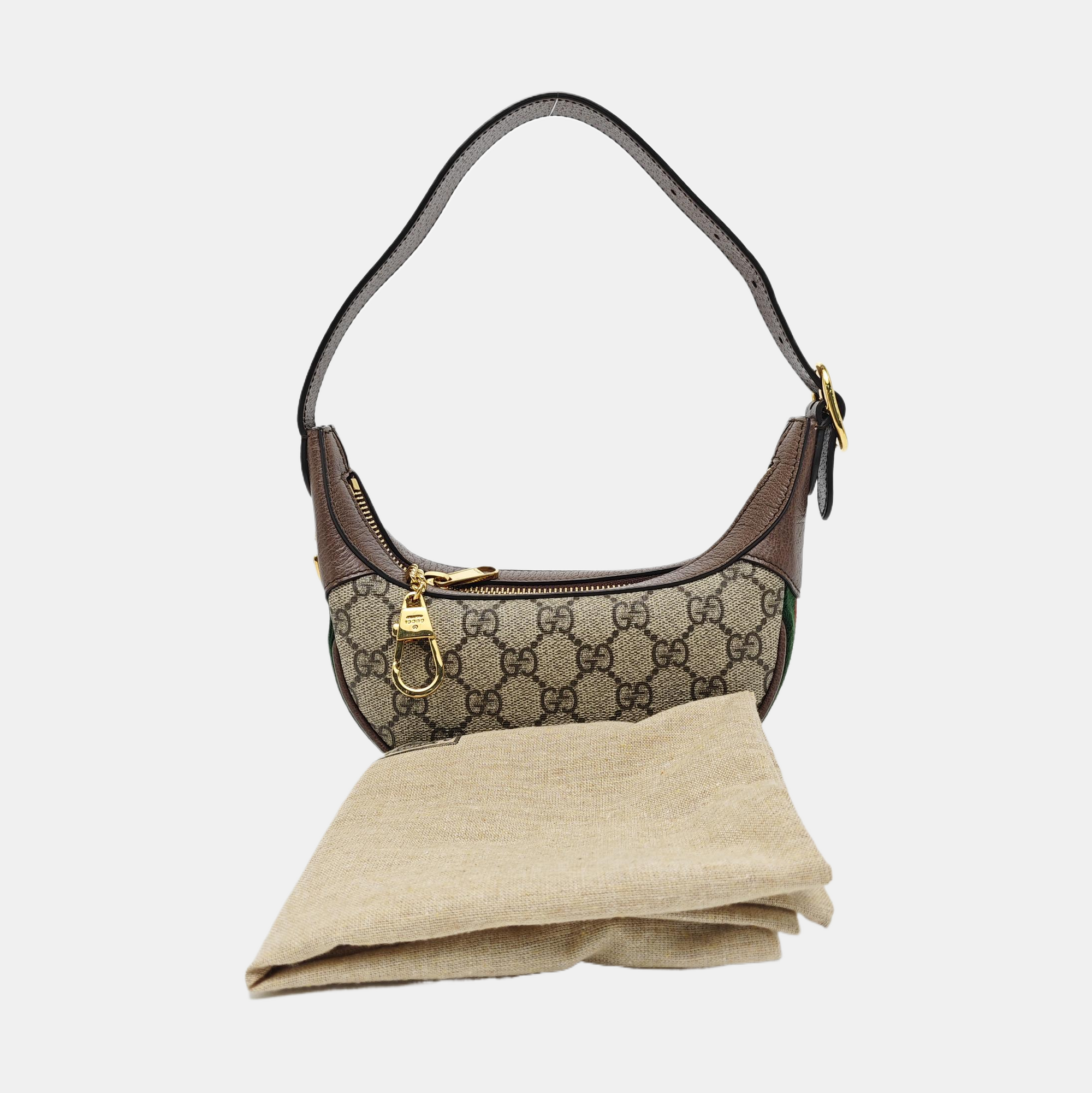 Ophidia Mini Monogram Coated Canvas Beige