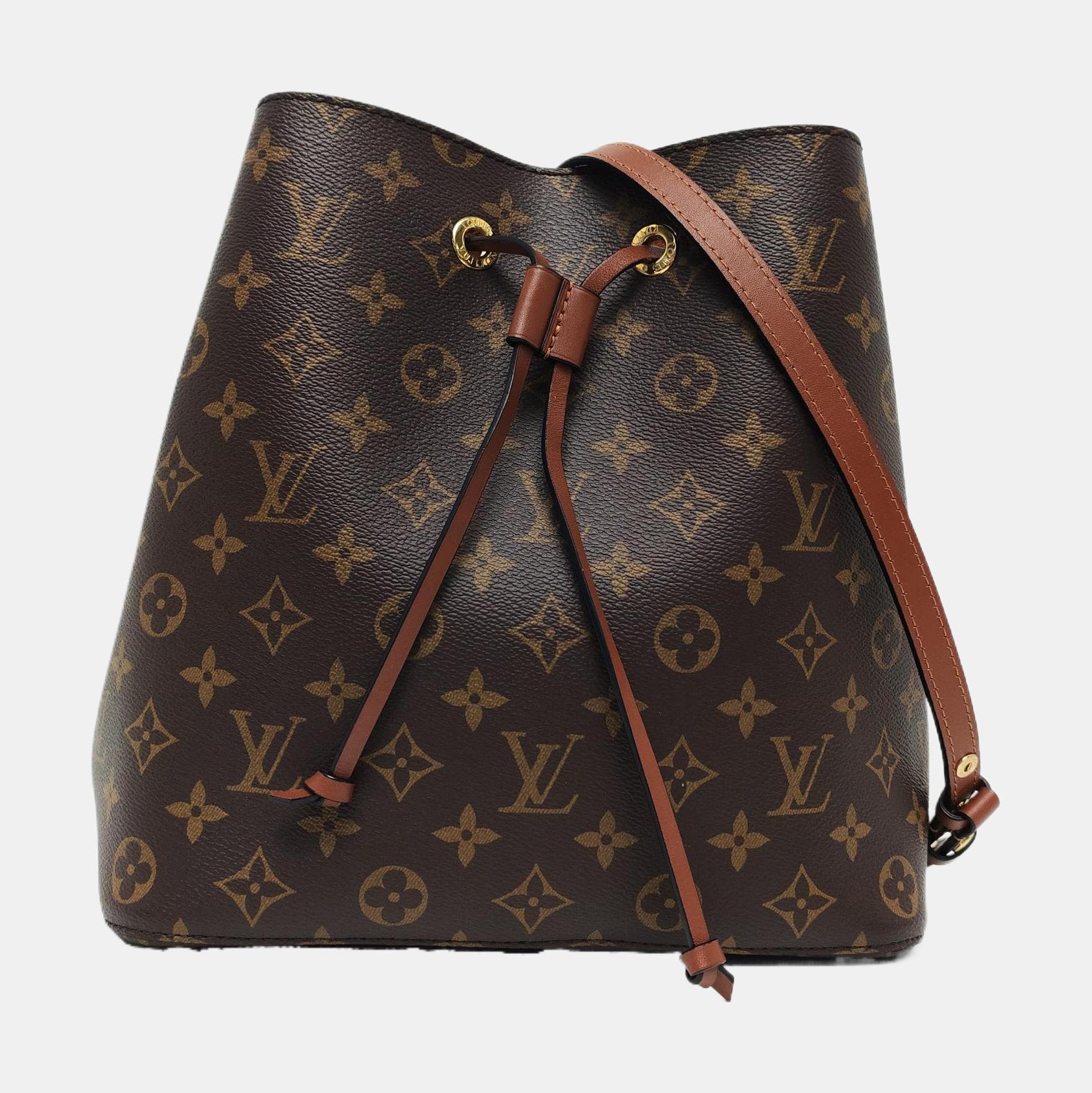 NÉONOÉ MM Monogram Coated Canvas Brown