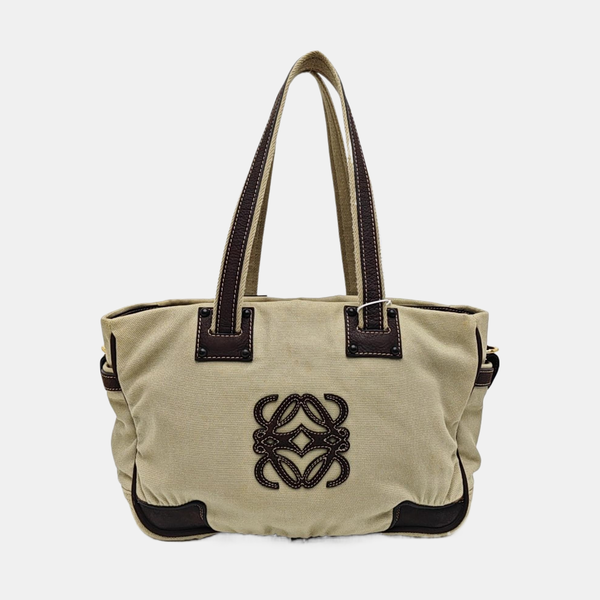 Canvas Shoulder Bag Beige