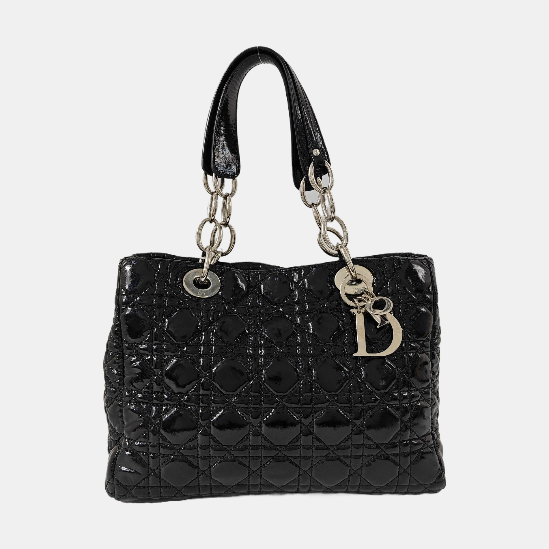 Dior Soft Cannage Patent Leather Black