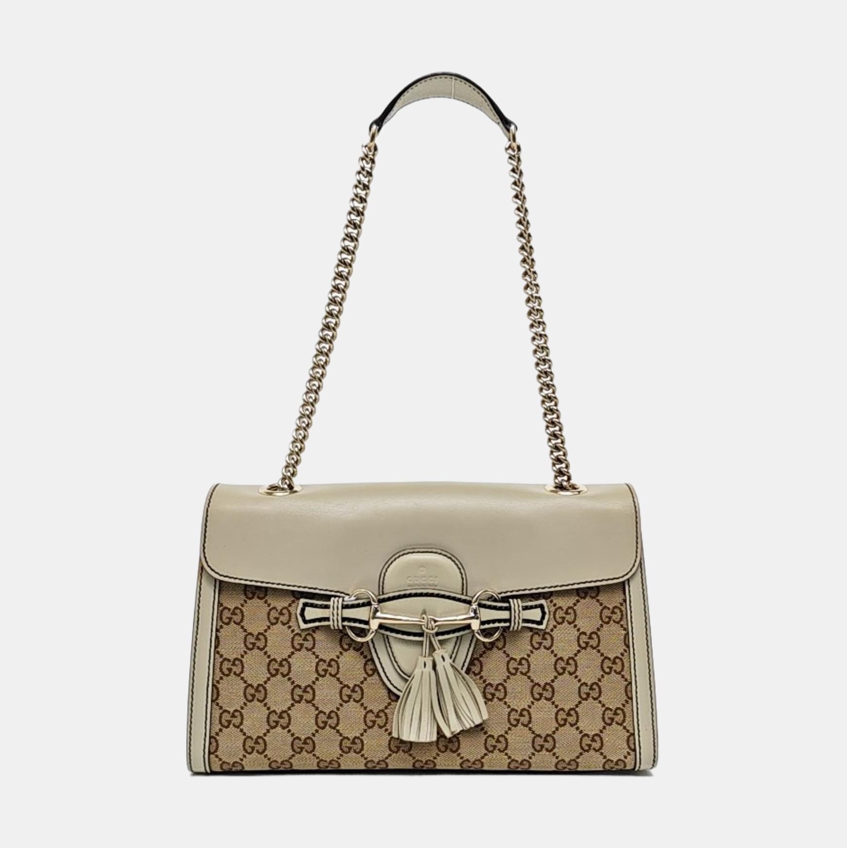 Emily Chain Monogram Canvas Beige