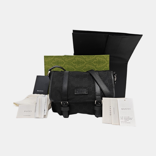 Messenger Monogram Fabric Black