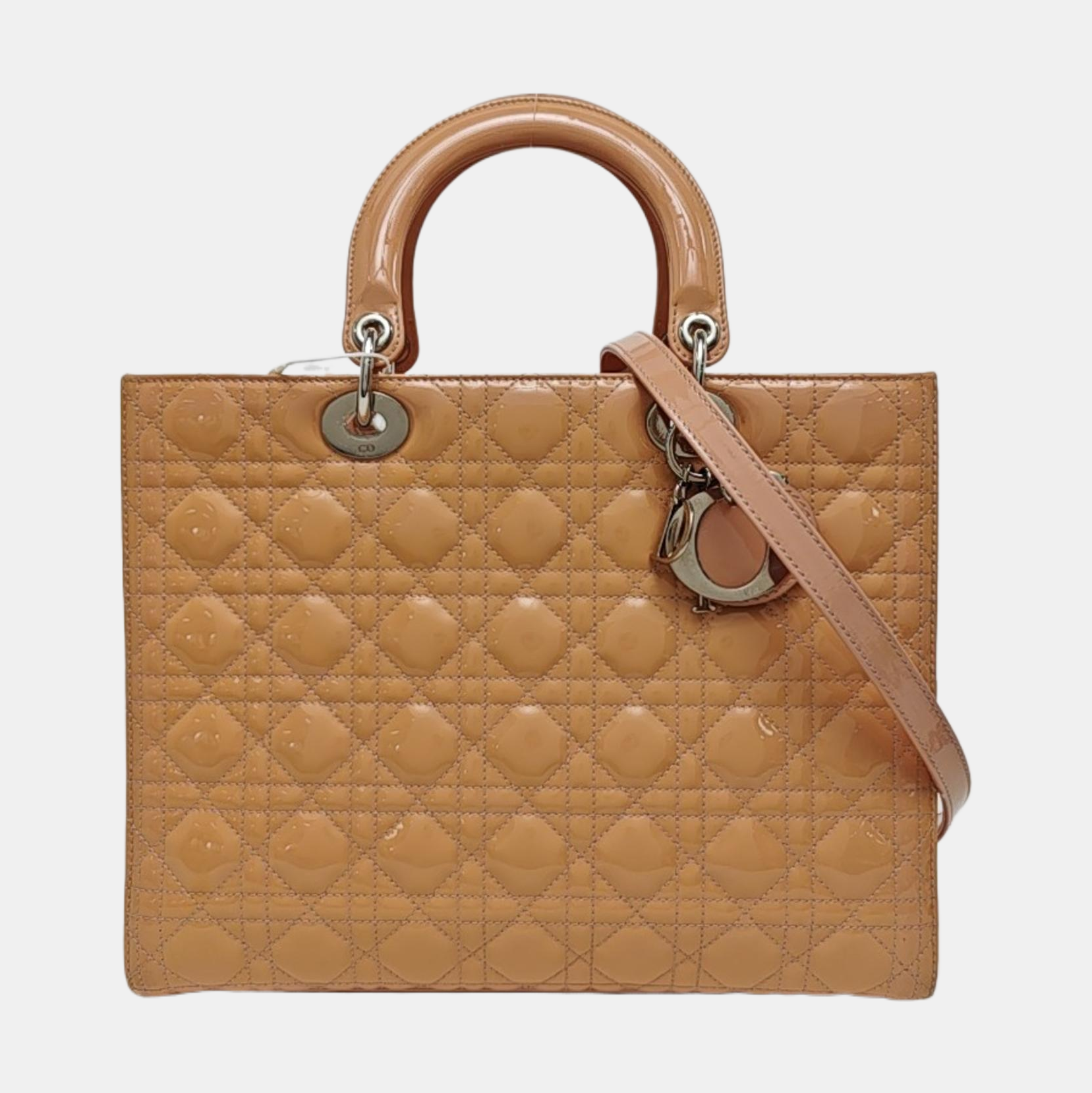 Lady Dior Large Cannage Patent Leather Pink