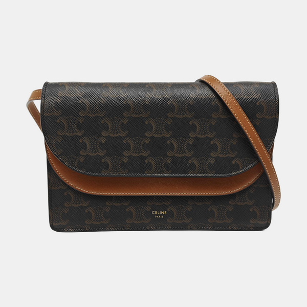 TRIOMPHE CANVAS Small Coated Canvas Brown