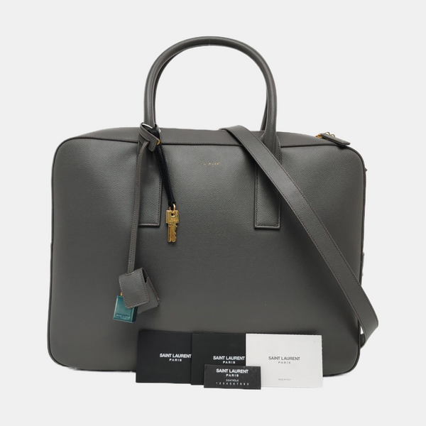Calfskin Shoulder Bag Gray