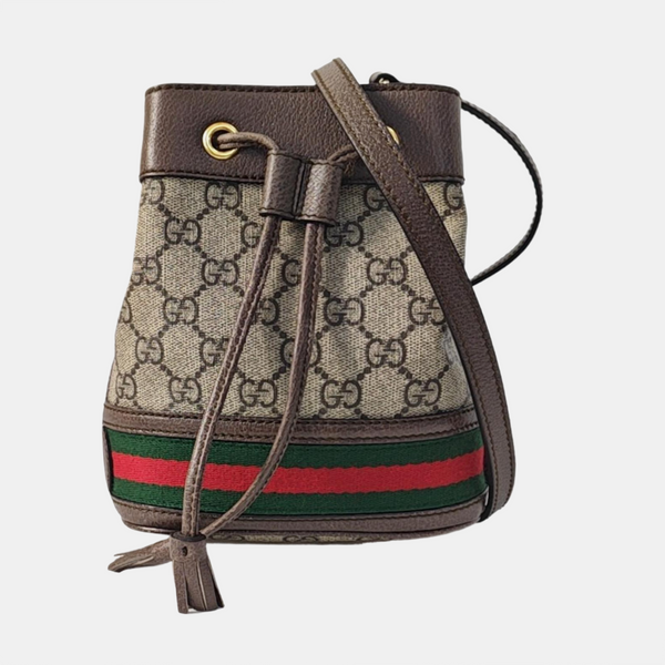 Ophidia Mini Monogram Coated Canvas Beige