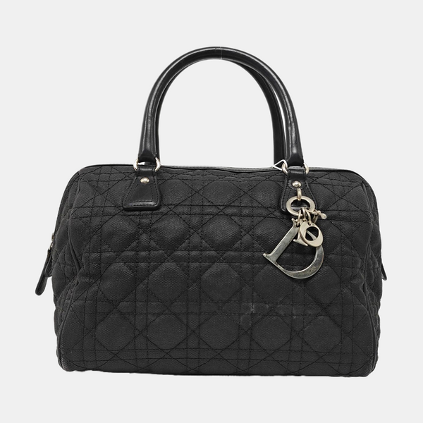 Cannage Coated Canvas Black