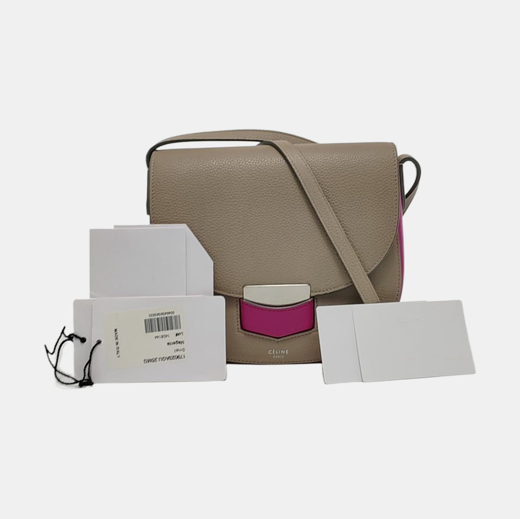 TROTTEUR Small Calfskin Gray