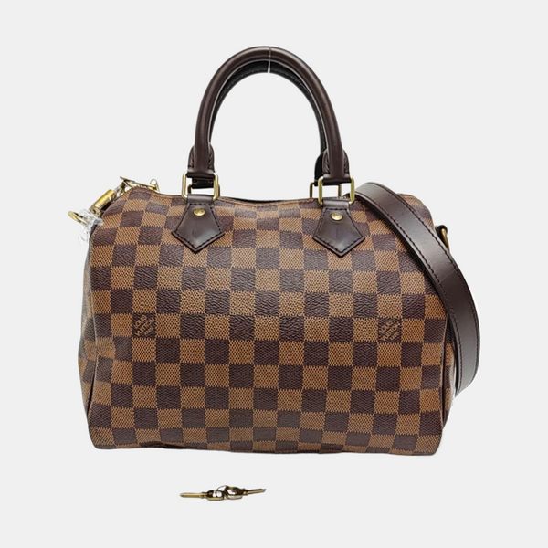 SPEEDY 25 Damier Ebene Coated Canvas Brown