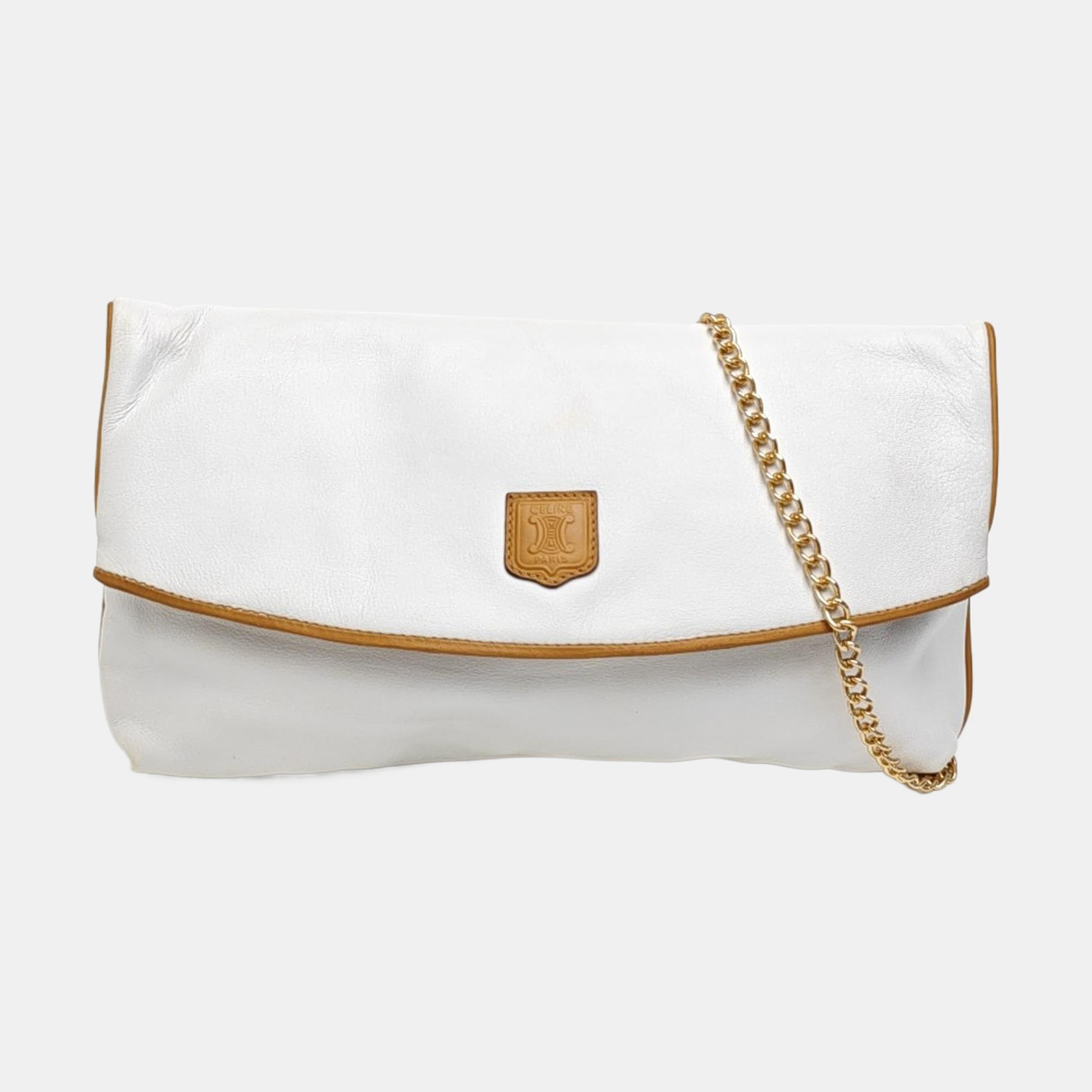 MACADAM CLUTCHES Calfskin White