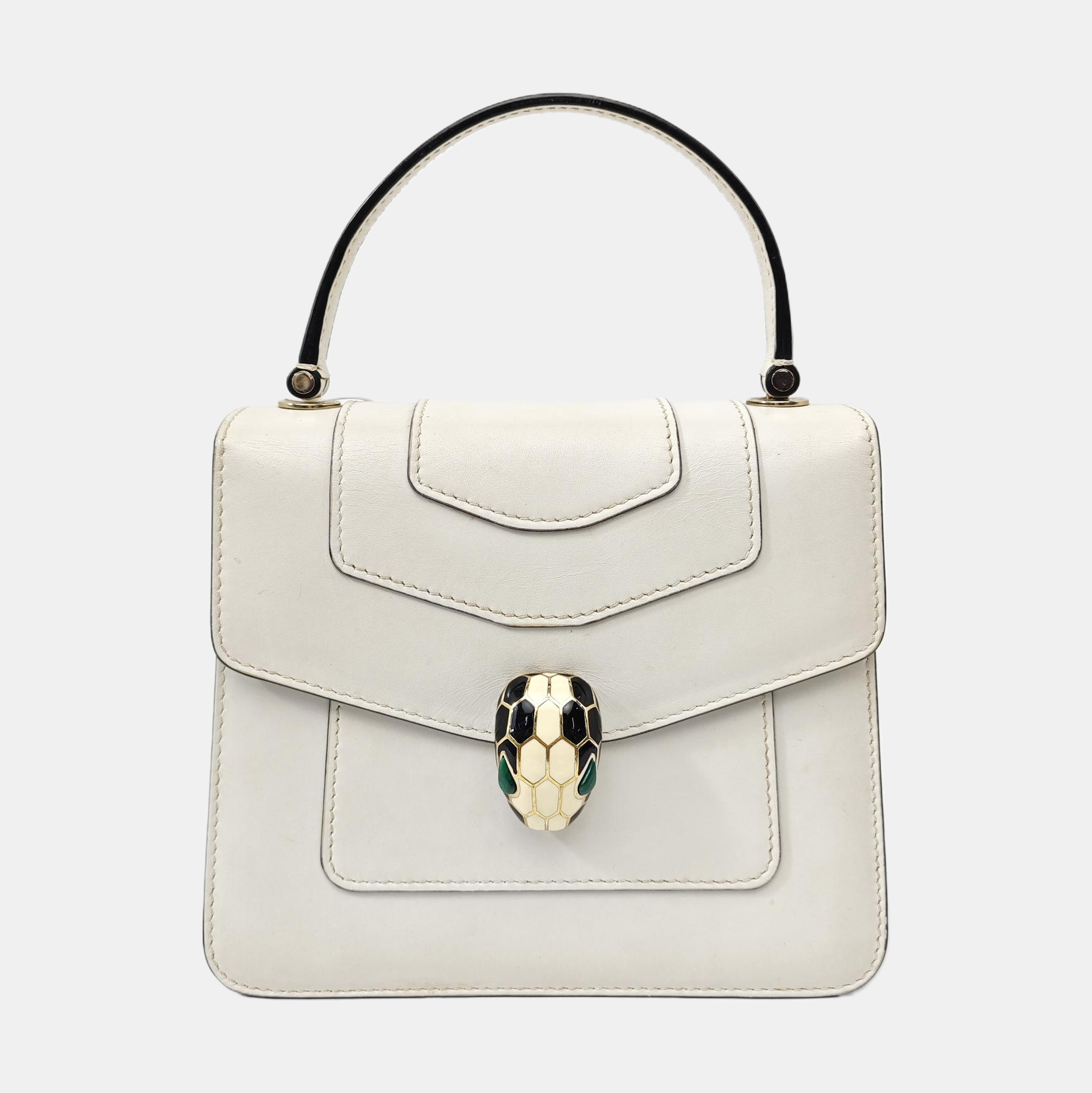 SERPENTI FOREVER Small Calfskin White