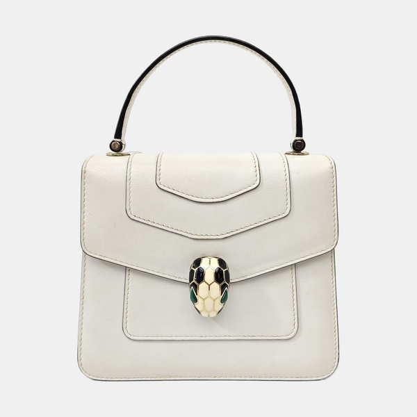 SERPENTI FOREVER Small Calfskin White