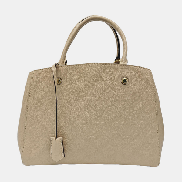 MONTAIGNE Monogram Calfskin Beige