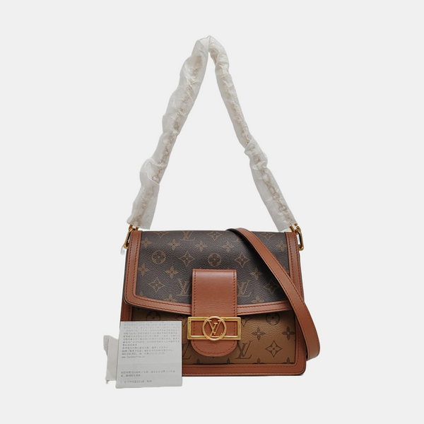 DAUPHINE MM Monogram Coated Canvas Brown
