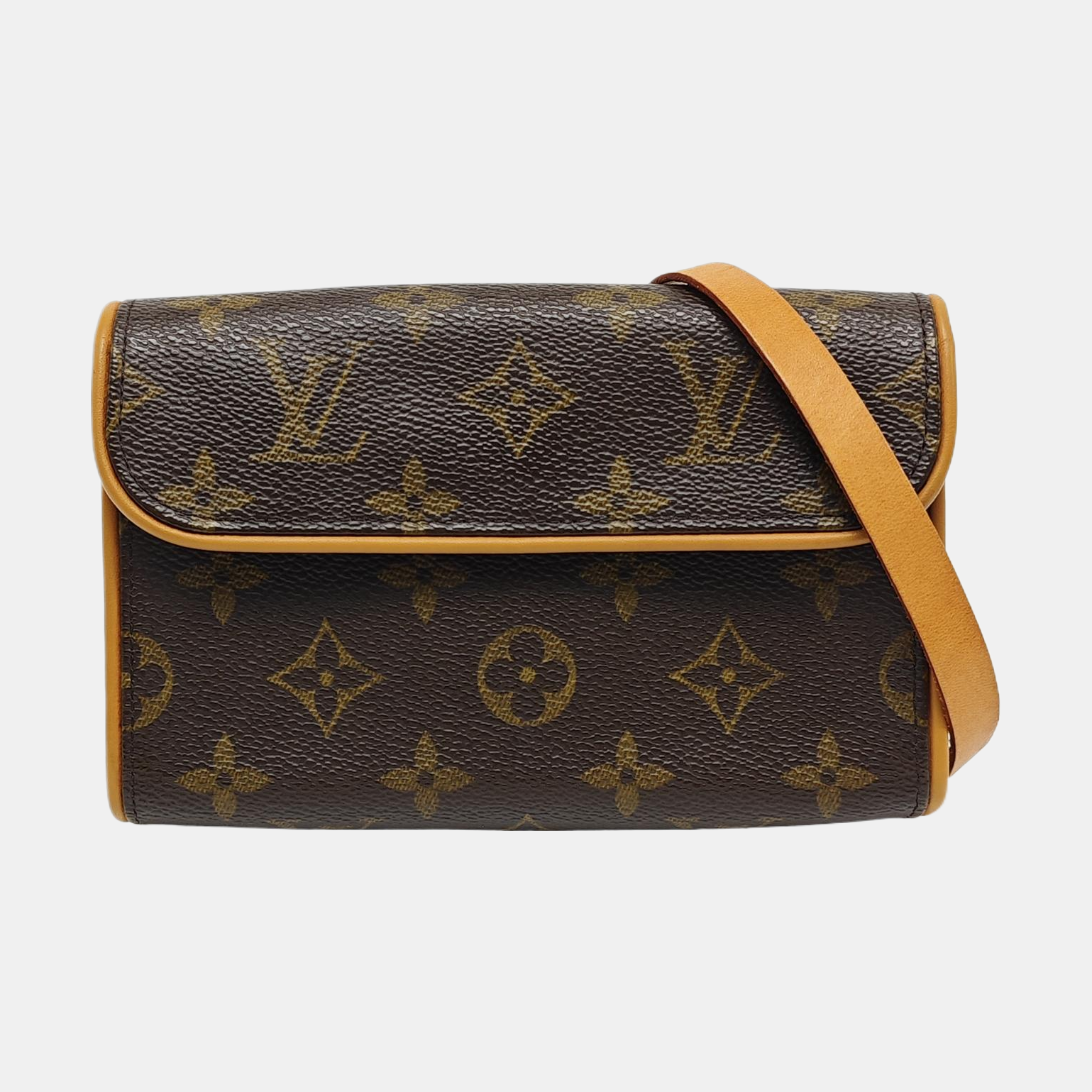FLORENTINE Monogram Coated Canvas Brown