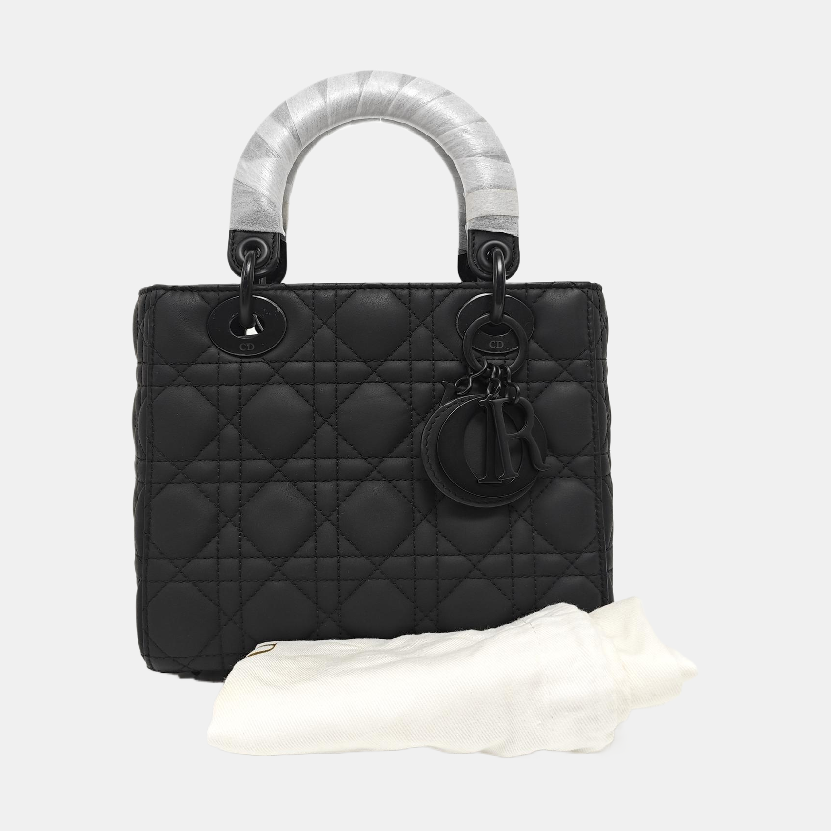 Lady Dior Small Cannage Calfskin Black