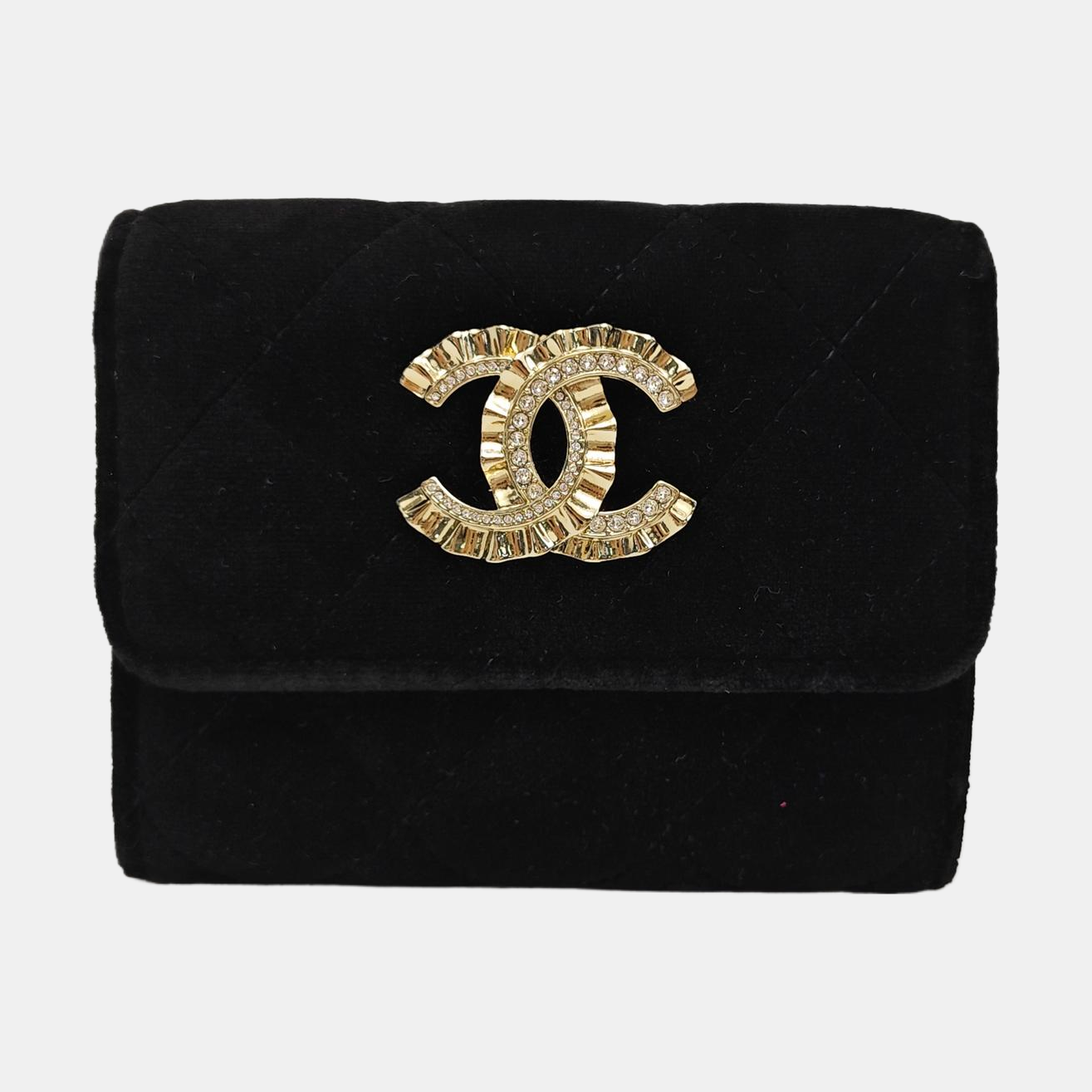 Velvet Card Holder Black