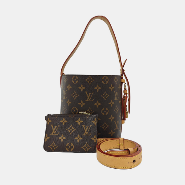 ALL IN BB Monogram Coated Canvas Brown