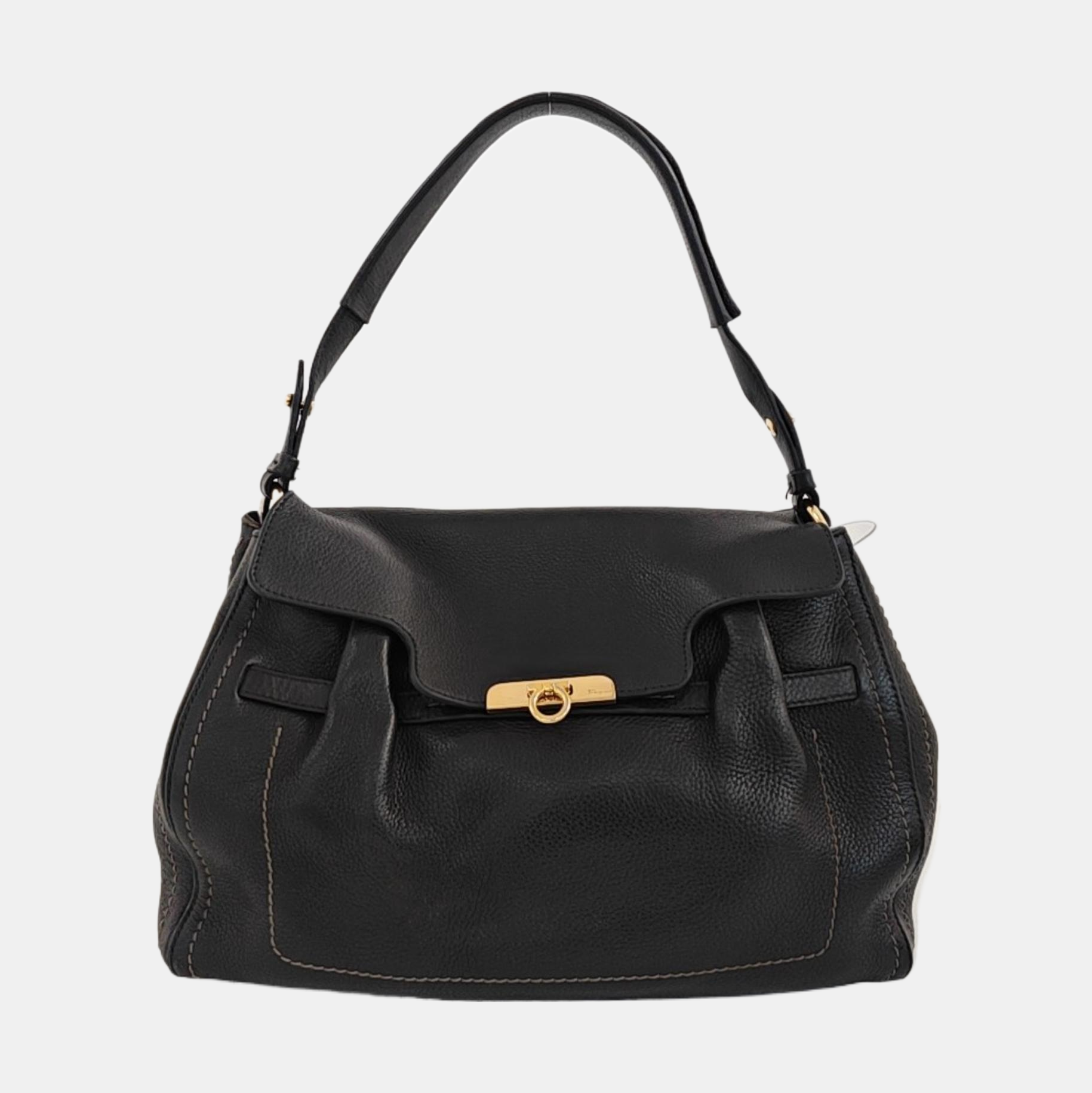 Calfskin Shoulder Bag Black