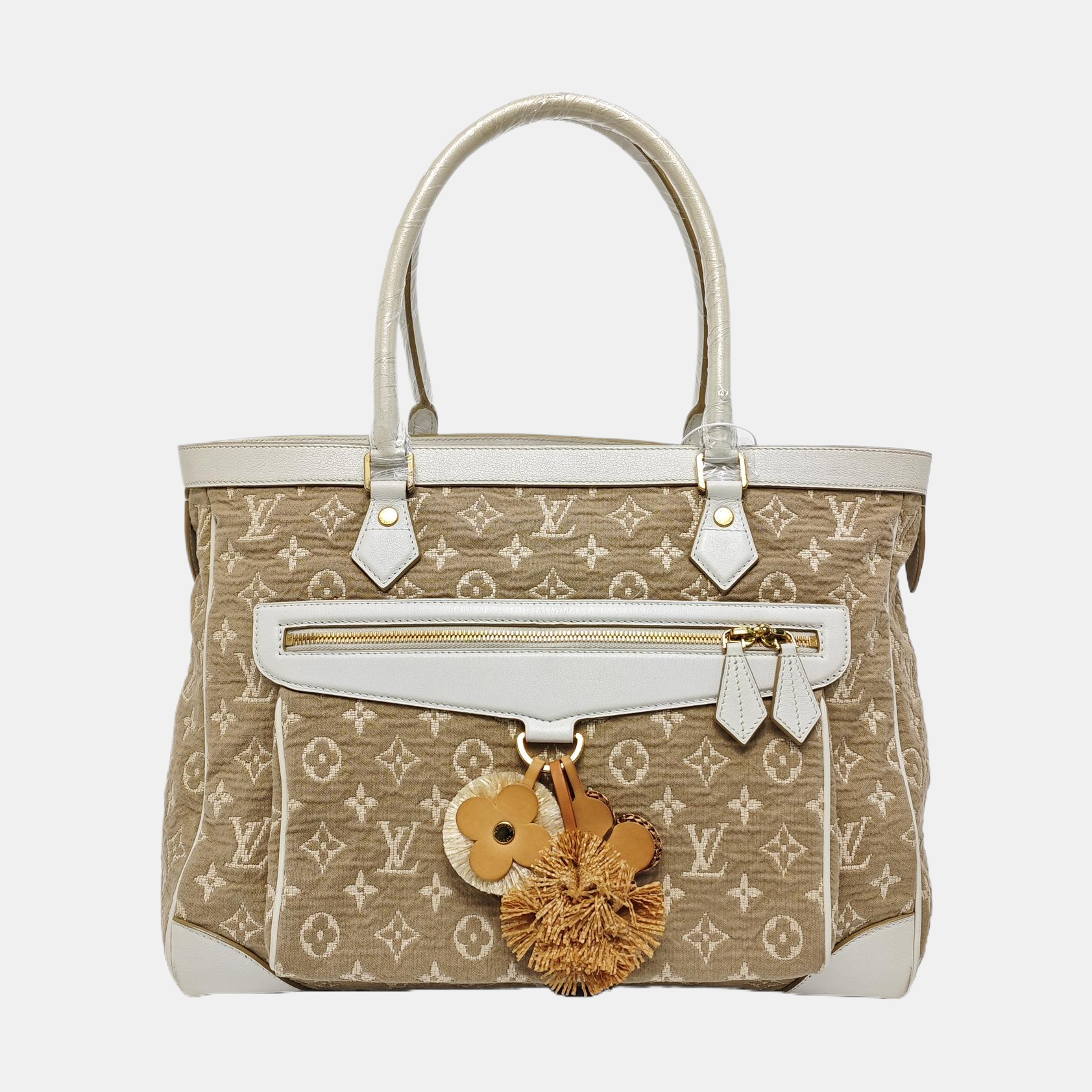 SABBIA BESACE GM Monogram Canvas Beige