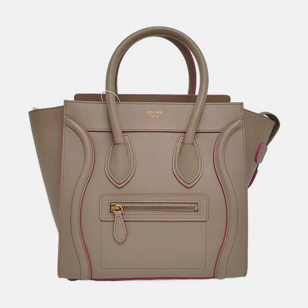 Authenticated pre-owned  LUGGAGE Micro Calfskin Gray - Tote Bag at Looply