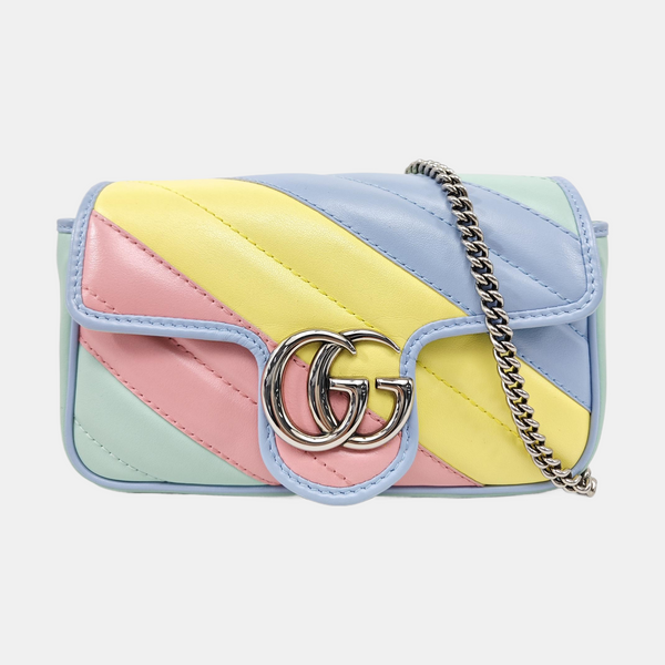 GG Marmont Mini Quilted Calfskin Multicolor