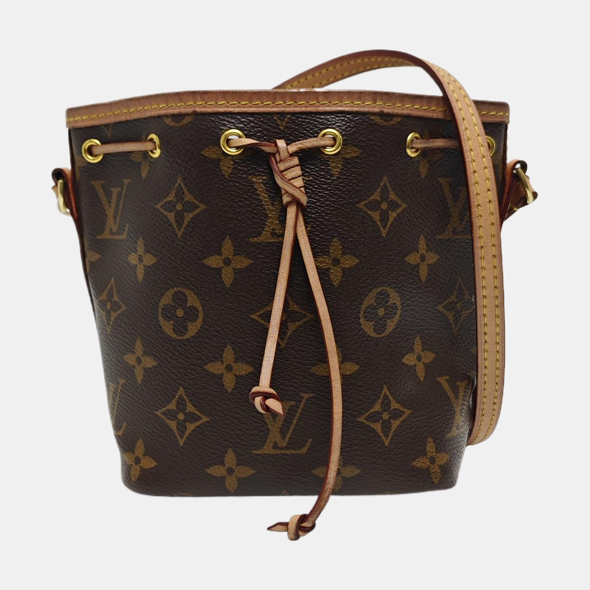 NÉONOÉ Nano Monogram Coated Canvas Brown
