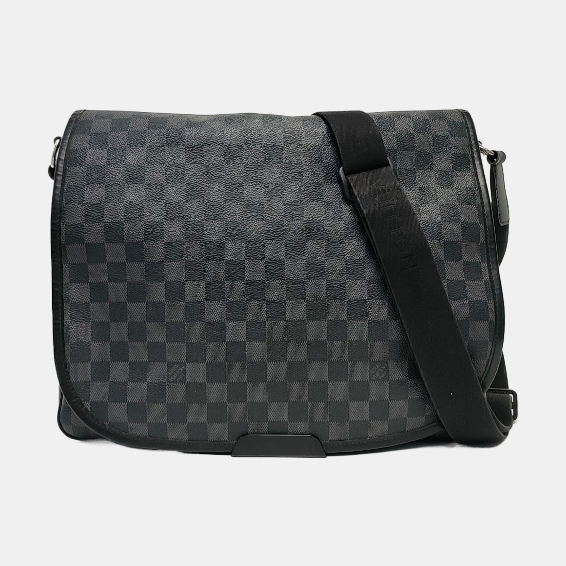 DISTRICT GM Damier Graphite Coated Canvas Black