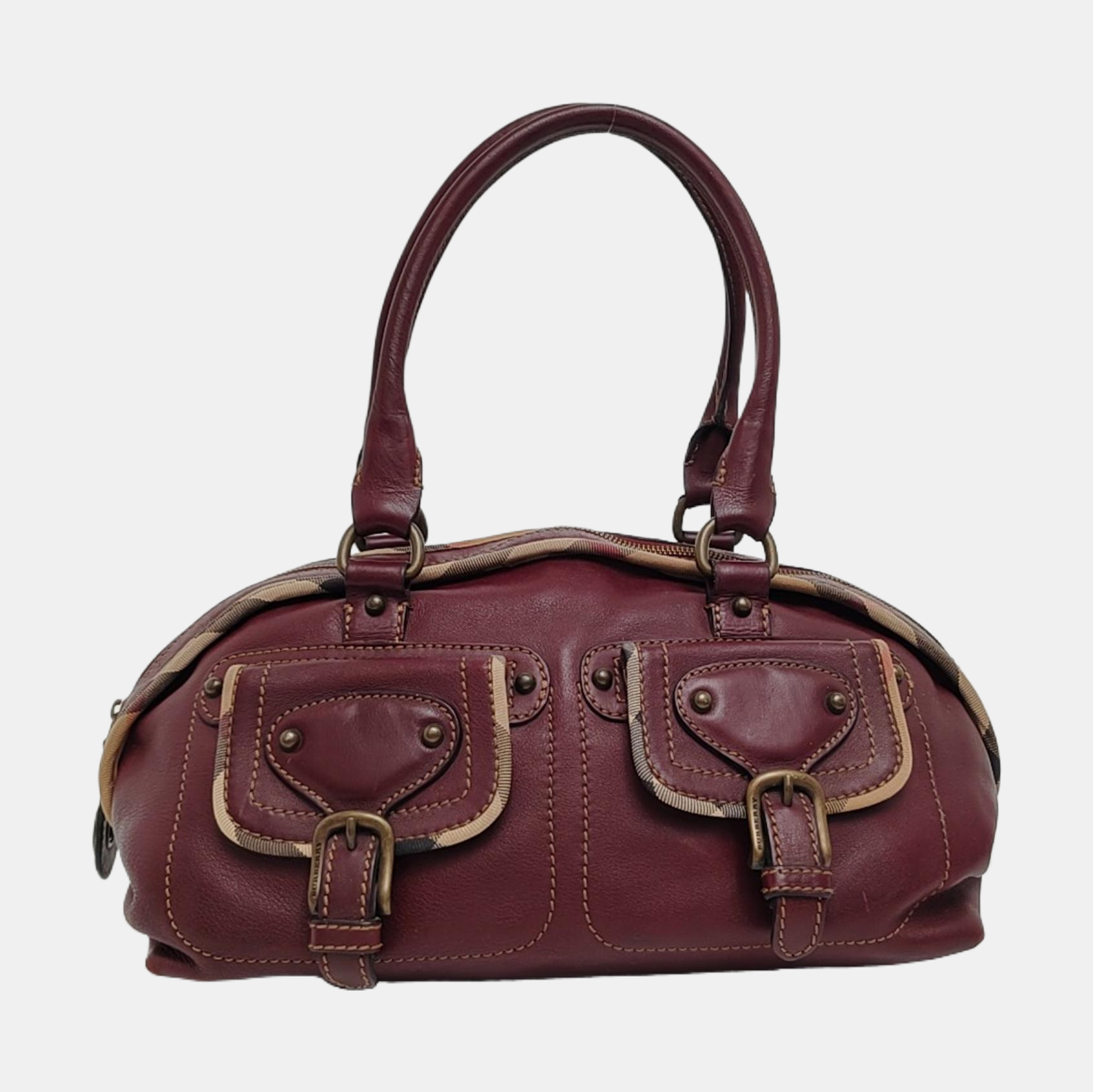 Calfskin Top Handle Bag Red