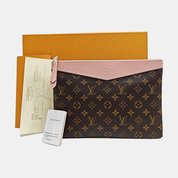 DAILY Monogram Coated Canvas Brown