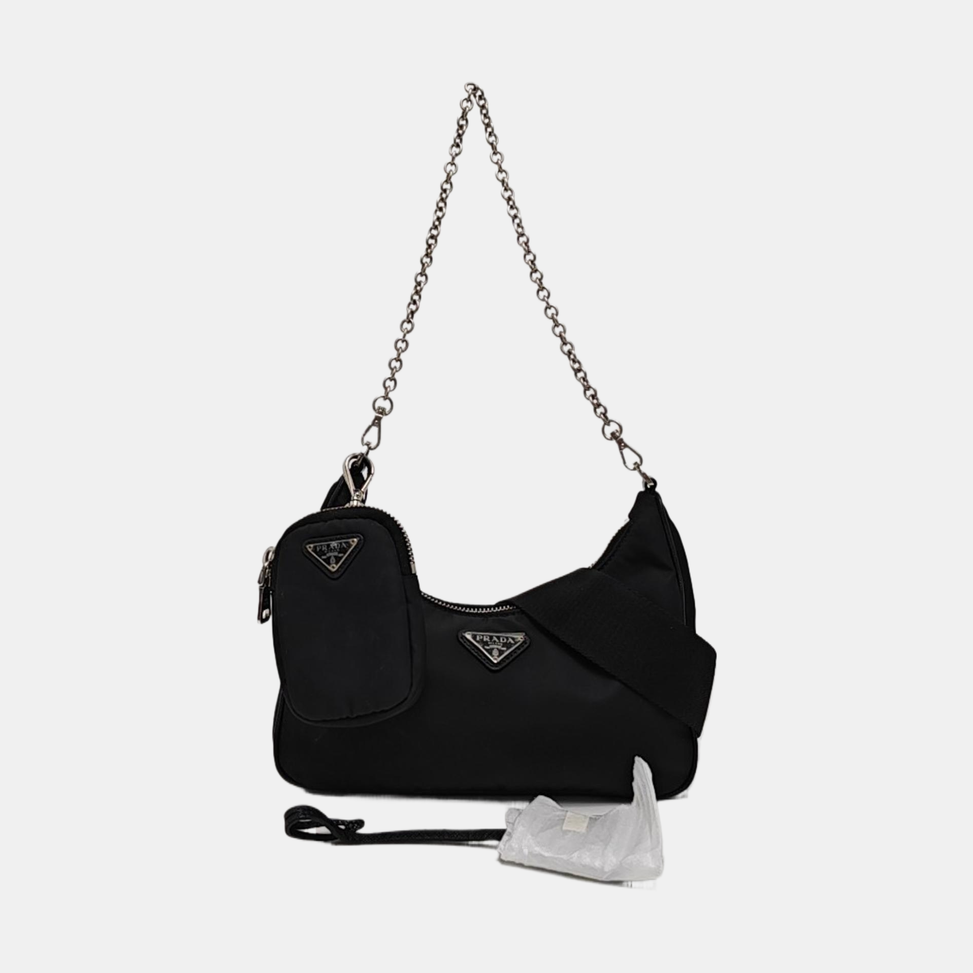 Authenticated pre-owned  Re-Edition2005 Nylon Black - Shoulder Bag at Looply