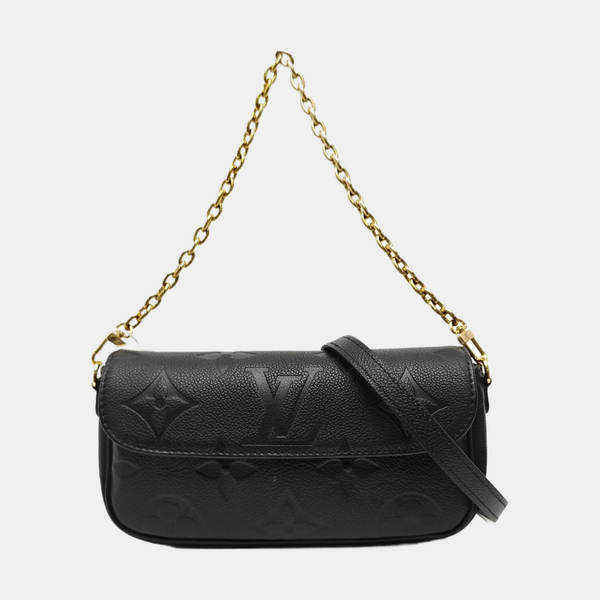 IVY Monogram Calfskin Black