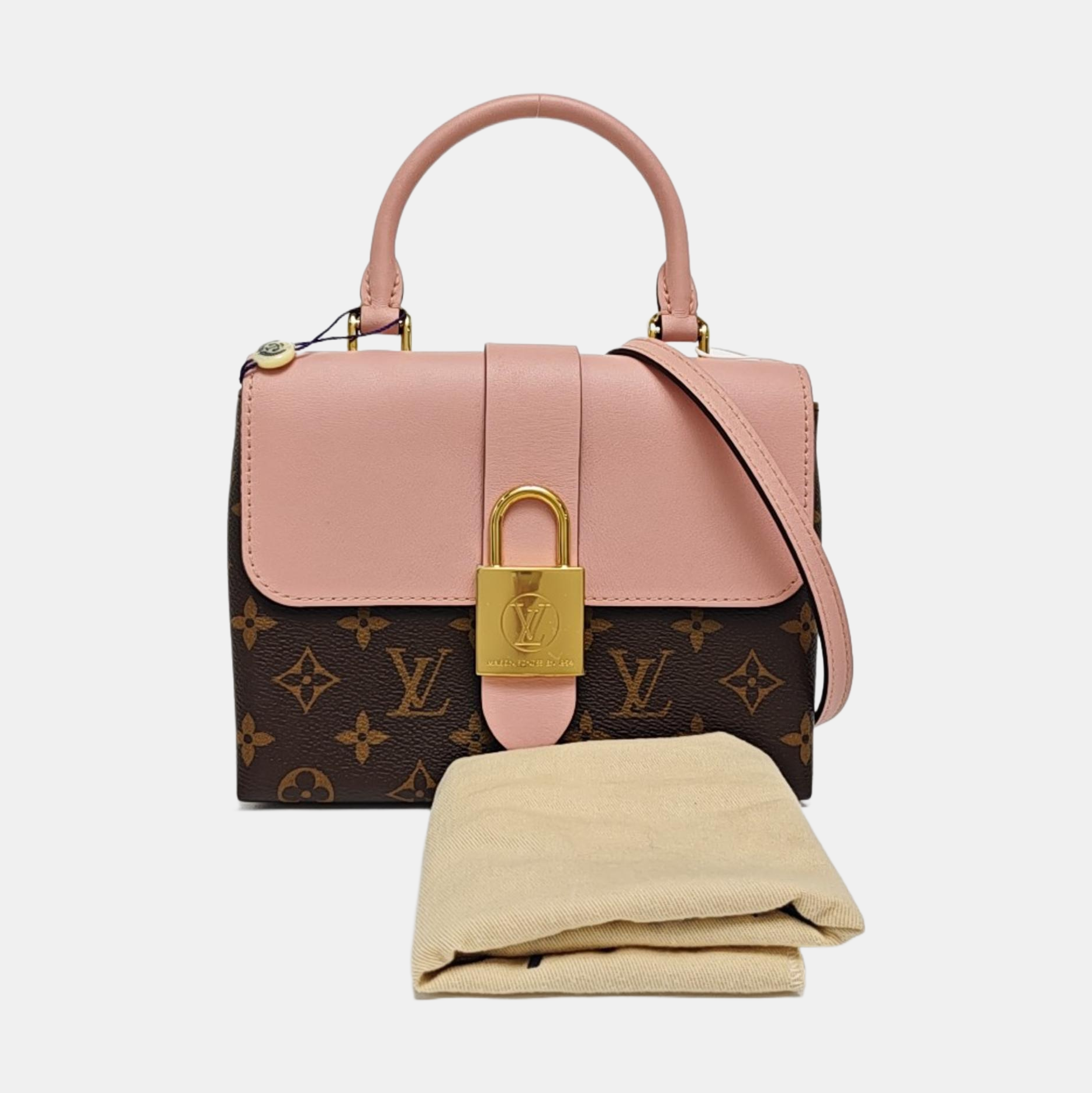 LOCKY BB Monogram Coated Canvas Pink