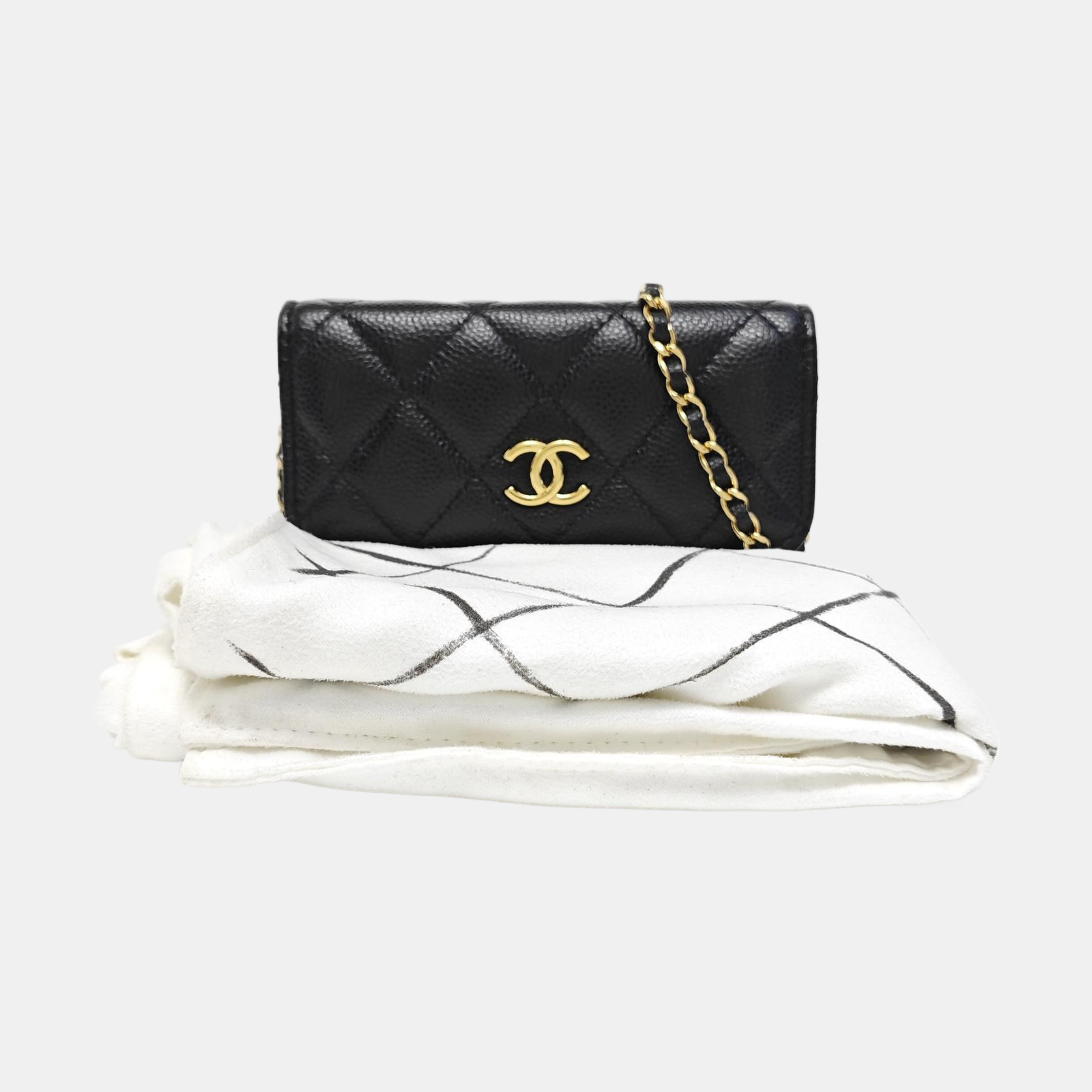 WOC Quilted Grained Calfskin Black