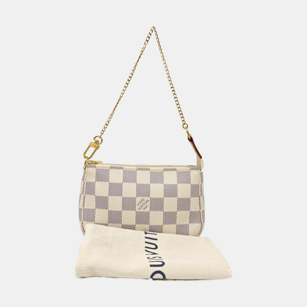 Authenticated pre-owned  ACCESSOIRES Mini Coated Canvas White - Top Handle Bag at Looply