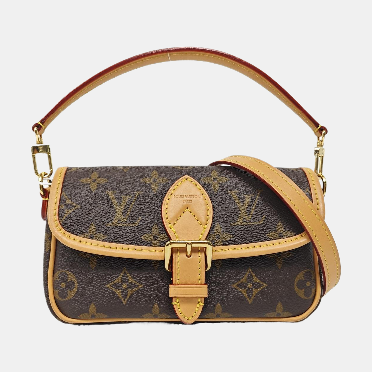 DIANE Nano Monogram Coated Canvas Brown