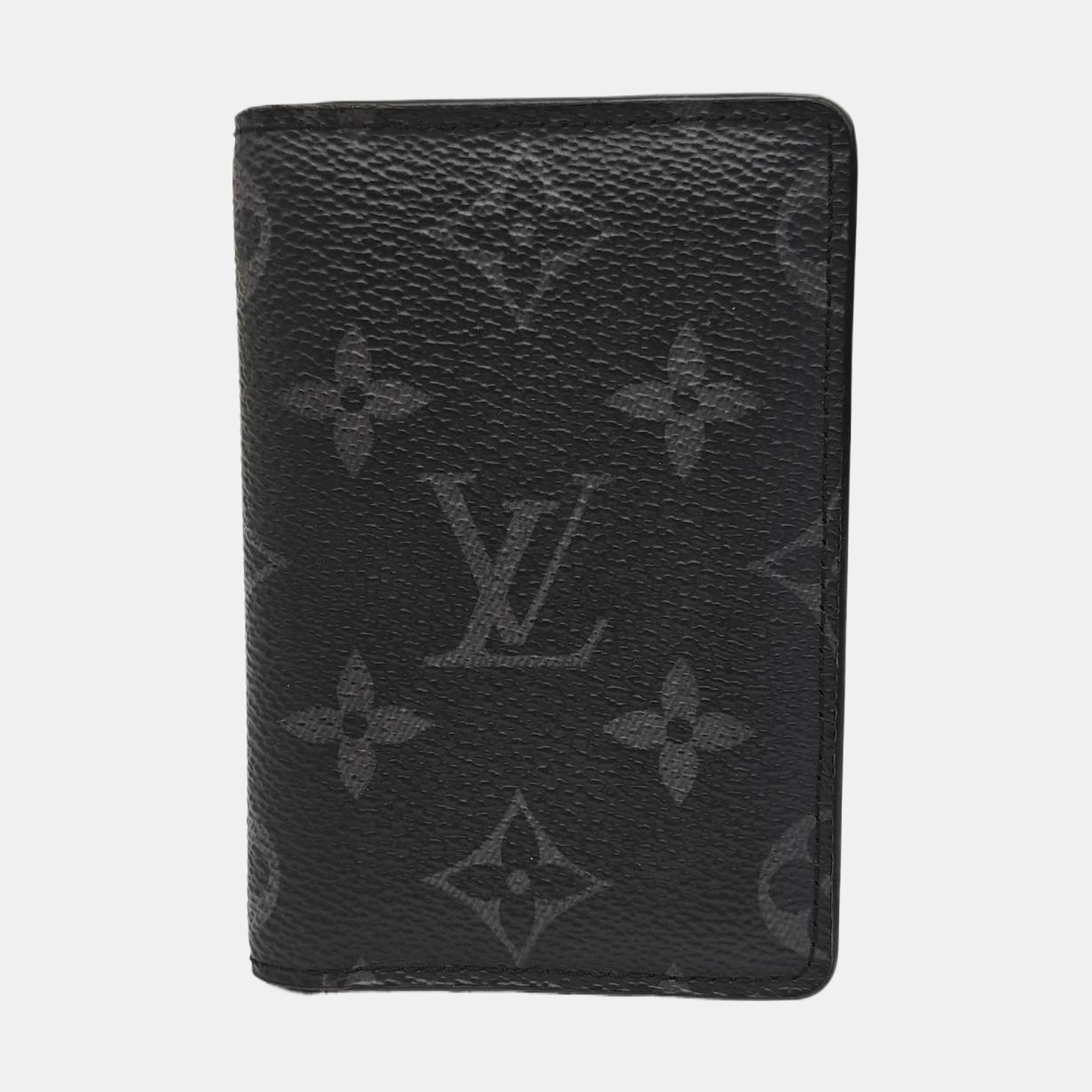 Monogram Coated Canvas Card Holder Gray