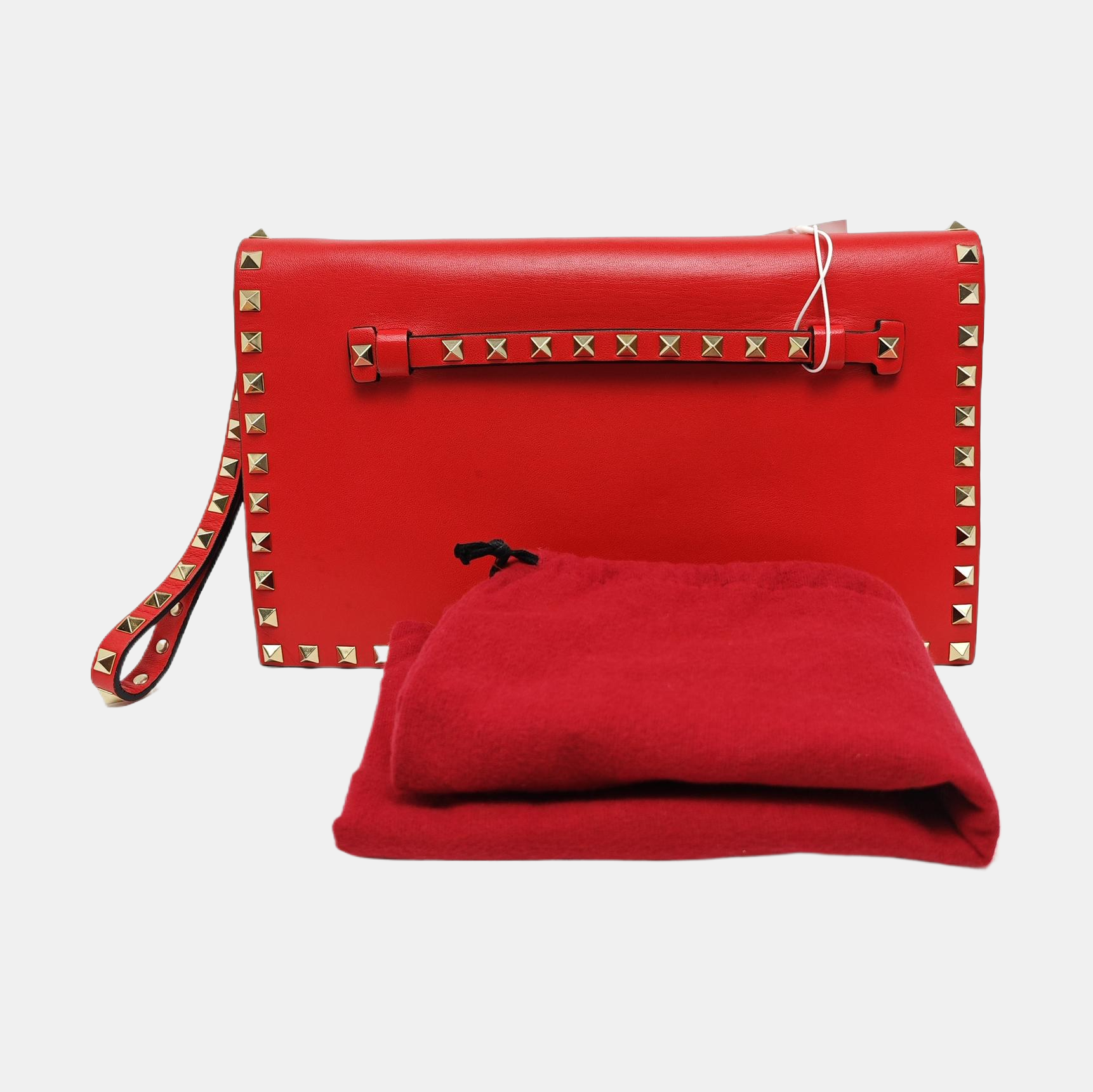 Authenticated pre-owned  Rockstud Lambskin Red - Clutch at Looply